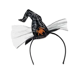 Fascia per cappello da strega con ragnatela