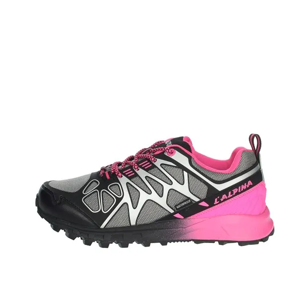 L'ALPINA  SNEAKERS BASSA AL101 NERO/FUXIA