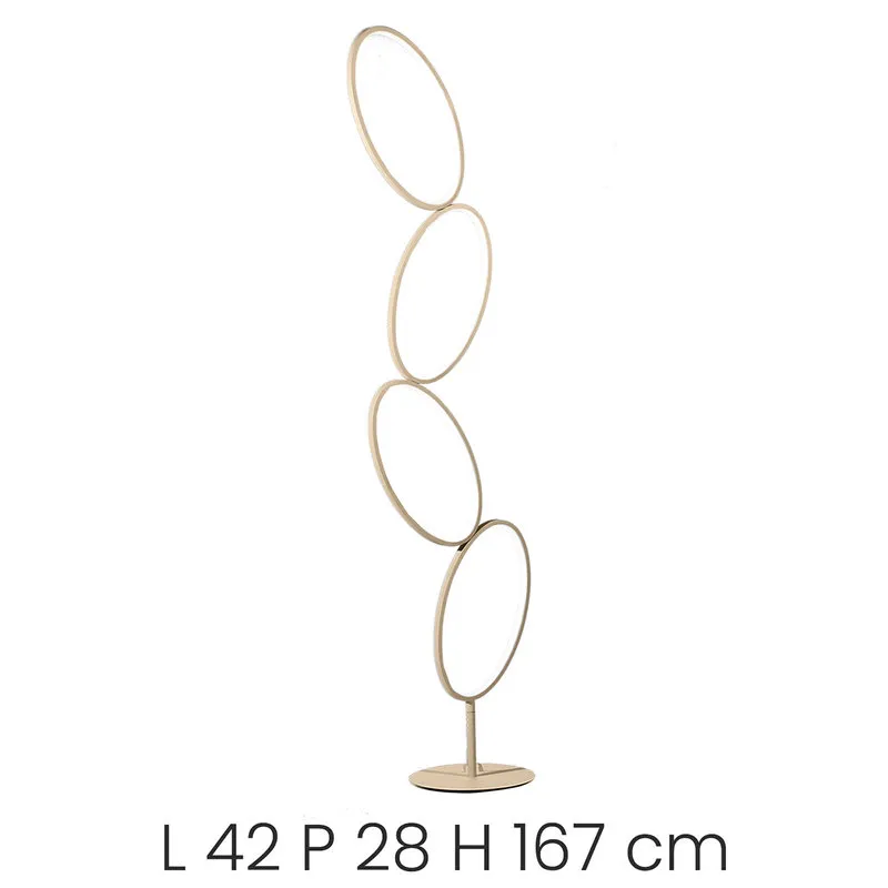 Ondaluce Piantana LED RICE dimmerabile, oro