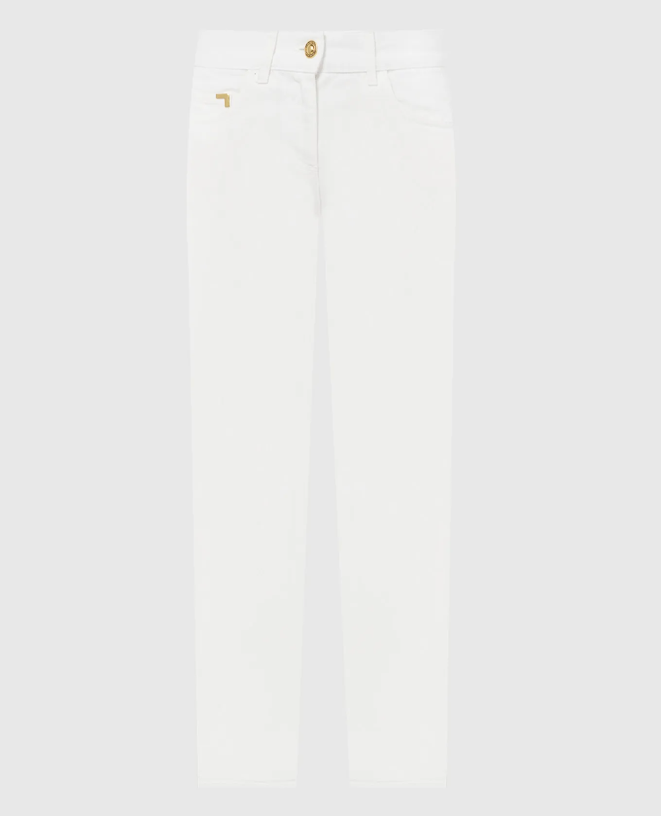 Palm Angels Jeans bianchi con logo testurizzato PWYB032R24DEN003
