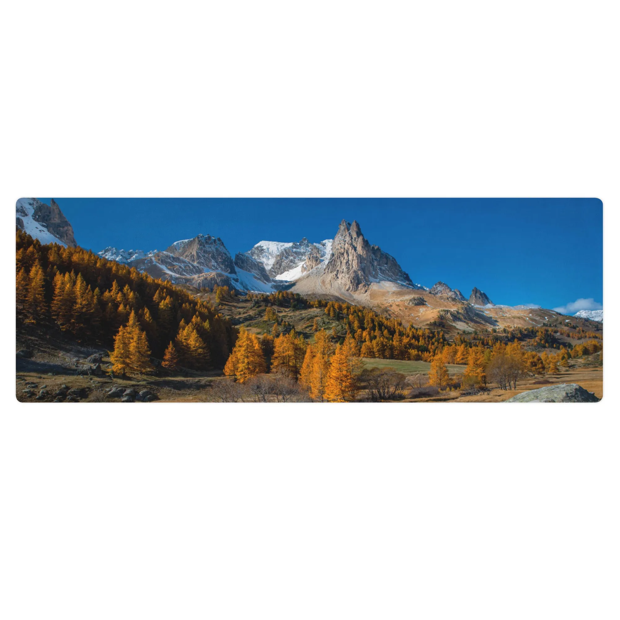 Tappetino per yoga con montagne innevate